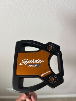 Left Handed Taylormade Spider Tour X black putter 35in