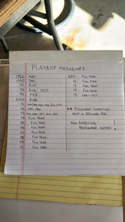 Playboy magazines