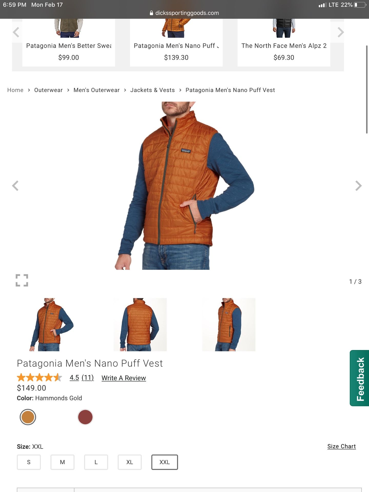 Patagonia Men’s Vest XL