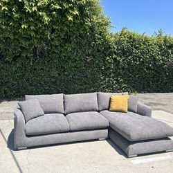 🛑NEW! Dark Grey Feathers Sectional Couch
