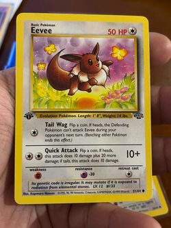 Pokemon TCG Jungle 1st Edition Eevee 51/64 vintage 1999 WOTC LP wizards
