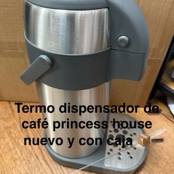 Termo dispensador de café de 101 onzas 👉 princess house todo nuevo y con caja 📦
