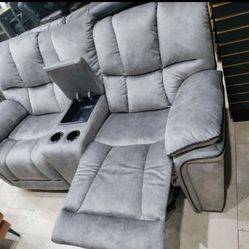 Memorial Day Sale Going On Now. Barcelona Gray Reclining Sofa And Loveseat Set $899. Easy Finance Option. Same-Day Delivery.