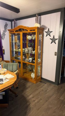 Real oak display case