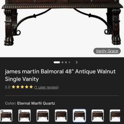 james martin Balmoral 48" Antique Walnut Single Vanity