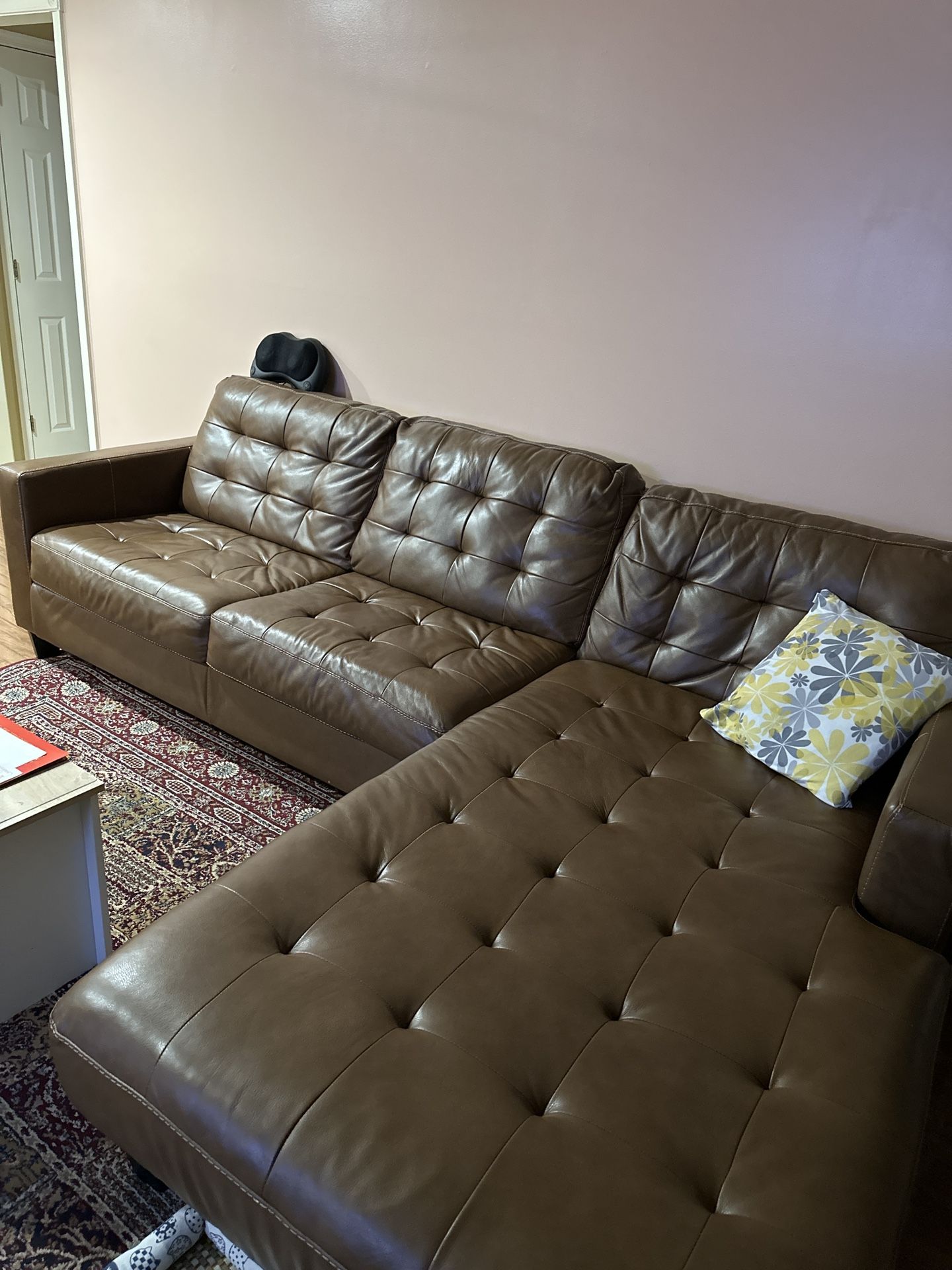 Faux Leather Sofa Moving Sale