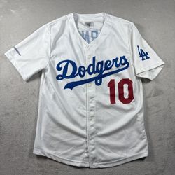 Los Angeles Dodgers Justin Turner #10 Men’s M White Baseball Jersey SGA #3492