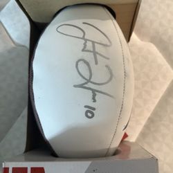 Justin Herbert Los Angeles Chargers Autographed Wilson White Panel Football