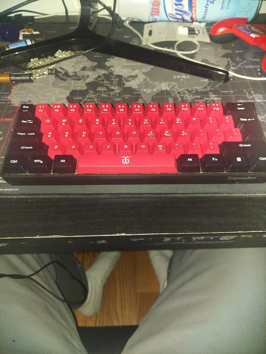 Red And Black Rgb 60 Percent Keyboard 