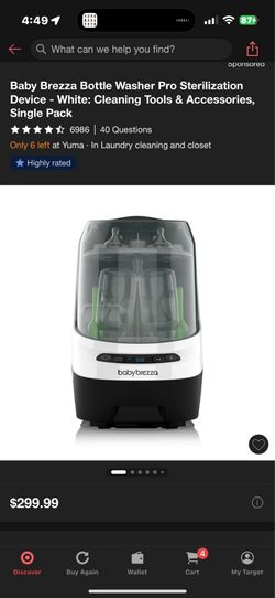 Baby brezza bottle washer pro