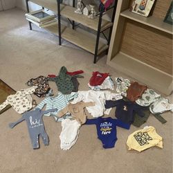 Newborn to 3 months old clothing bundle 