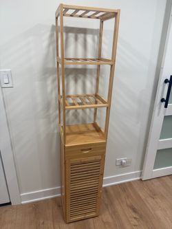 Bamboo Storage Shelf and Cabinet
