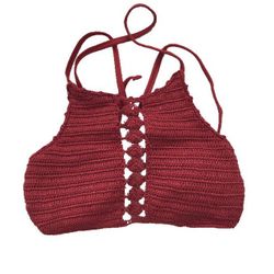 crochet bikini top