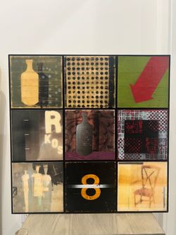 Alan "Writ in Form" Original OOAK Large Signed Abstract Modern Framed Painting