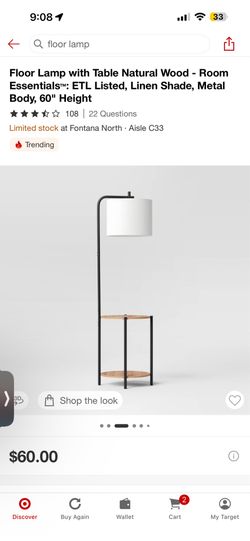 Floor side table lamp