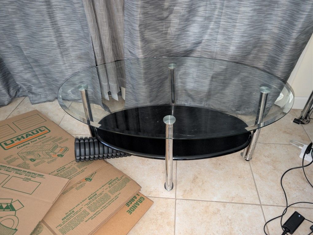 Glass Center And End Tables