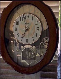 Rhythm Nostalgia Walnut 4mh780 Clock With Disney Small World melodies