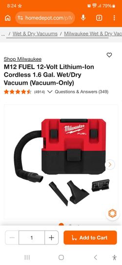 Milwaukee 12v vaccum