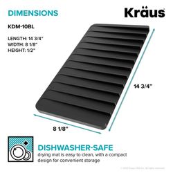 Kraus Self-Draining Silicone Dish Drying Mat $4.99