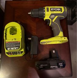 Ryobi Drill + Battery + Charger