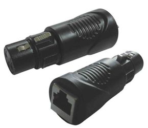 Prox XC-RJ45XF3 Cat 5/6 RJ45 Ethercon to 3 Pin Female DMX Connector and Adapter