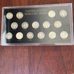 1(contact info removed) Mercury Dimes Complete Short Set P/D/S 15 Coins