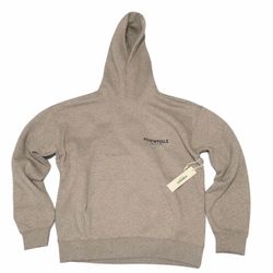 Essentials Hoodie Dark Oatmeal M Brand New!