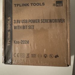 3.6 V USB power screwdriver with bit set