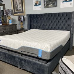 grey bedframe ☑️🩶 $599