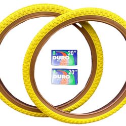 New!!! Wanda 20 x 1.75" Yellow Gum Wall Tires 