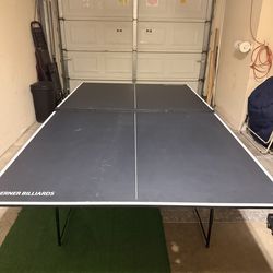 Pool Table Top Ping Pong Table With Cradle, Paddles, Net & Balls