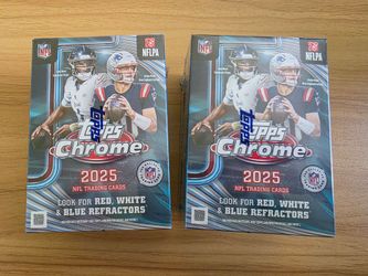 New 2025 Topps Chrome NFL Football Blaster Box