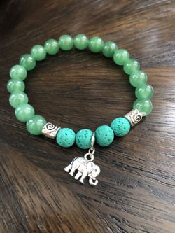 Elastic beaded essential oil diffuser bracelet