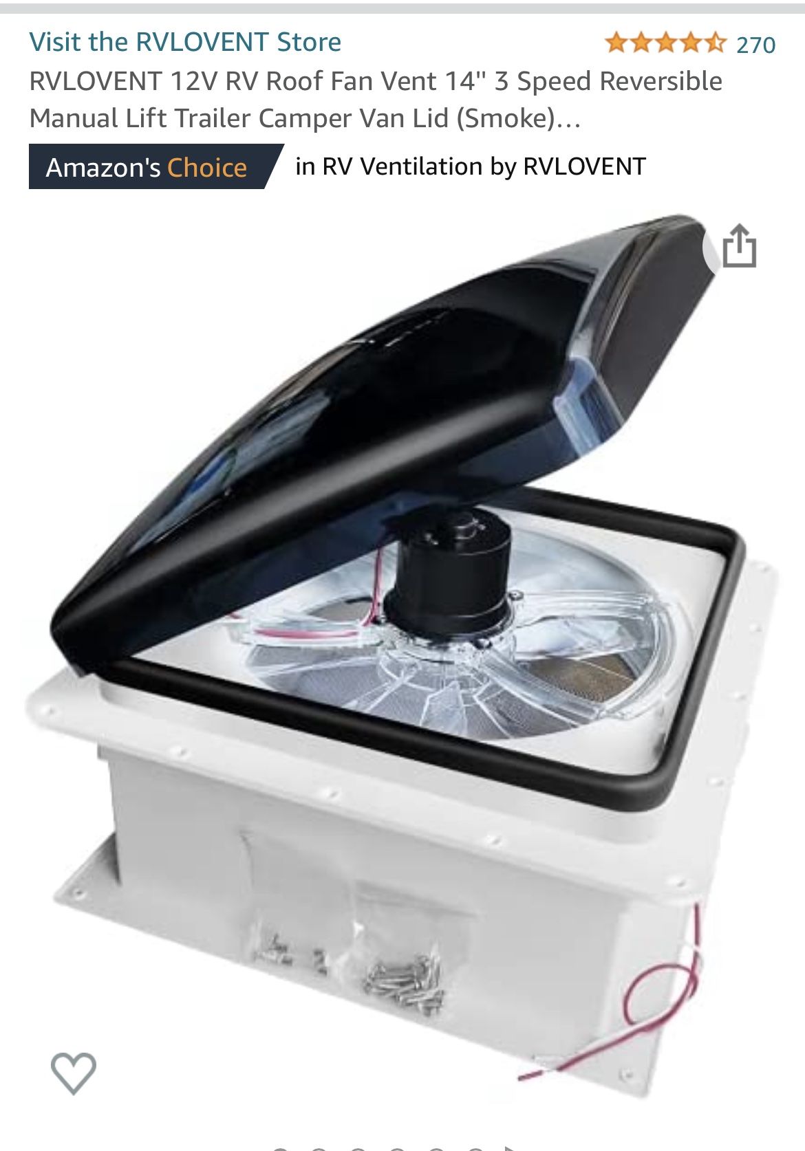 RV Vent Fan