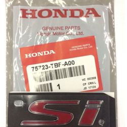 Genuine 17-20 Honda Civic SI Front Side Emblem 75732-TBF-A00 Factory Sealed