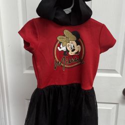 Disney Child Minnie Mouse Costume Size 5-6 Yo Dress Just $5 