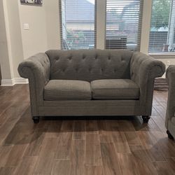 Gray sofa & love seat 
