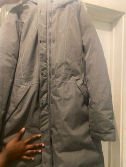 Women’s The North Face Arctic-style winter parka jacket, size XXL, dark gray/charcoal color.