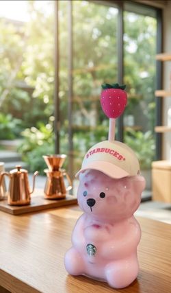 New Authentic Starbucks Pink Bearista Cup
