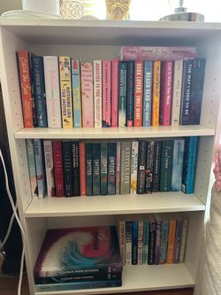 White book shelf