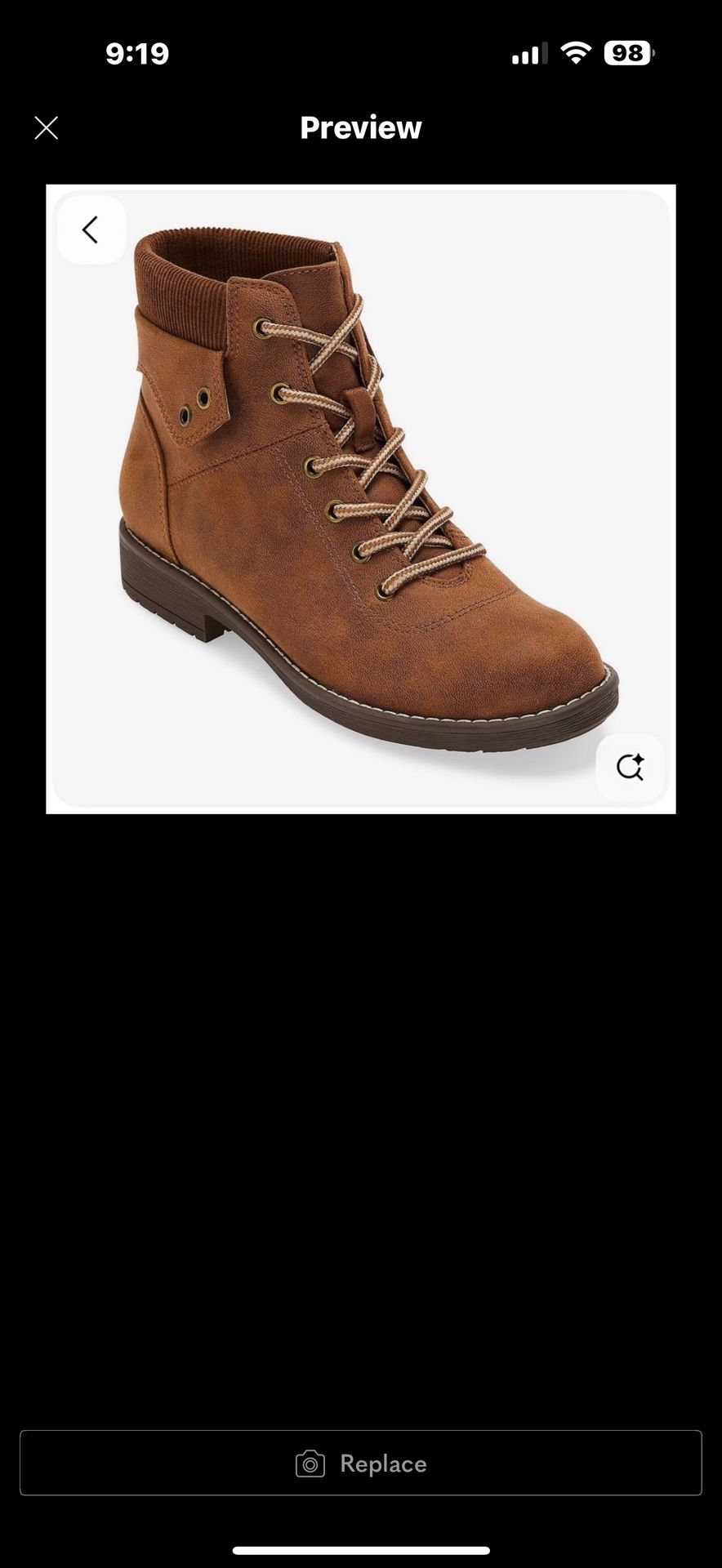 St. John's Bay Womens Shae Block Heel Hiking Boots Size 11 Medium