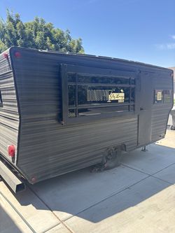 Trailer used for a mobile bar