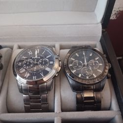 Fossil Chronograph Watch (Left)