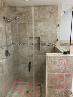 Used shower custom door 3/8 thickness