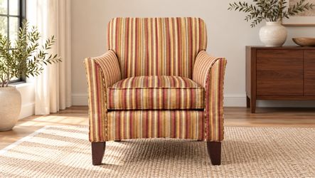 Clayton Marcus Terra-Cotta Upholstered Accent Chair Excellent