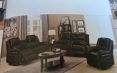 Sofas set 3pcs recliner manual nuevo en caja