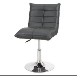 Adeco Grey Bar Stool chair swivel adjustable