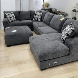 [OM] 🟪 Only $45 initial then take it home 🏡 Brand New // Ballinasloe 3 Piece Sectional 