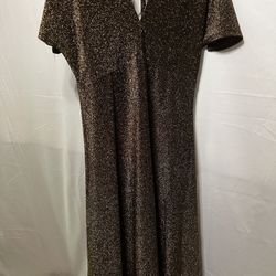 Marron Party Dress And Shoes.