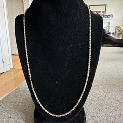 10kt yellow gold rope chain